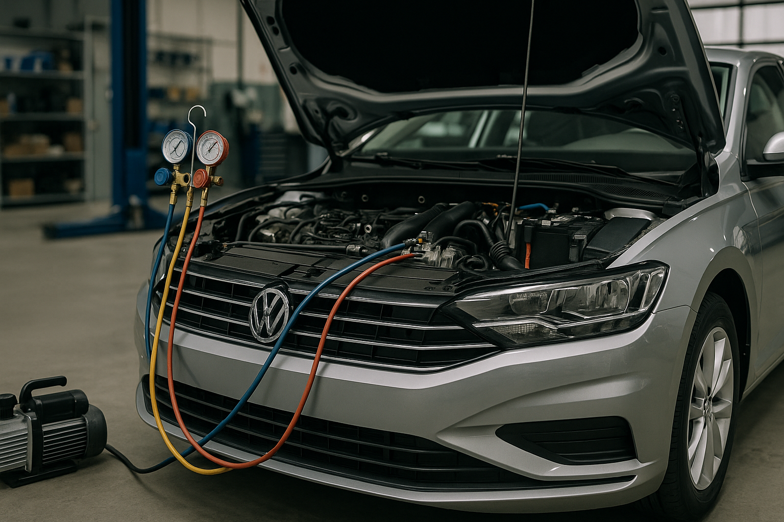 Ar condicionado automotivo Jetta não está gelando
