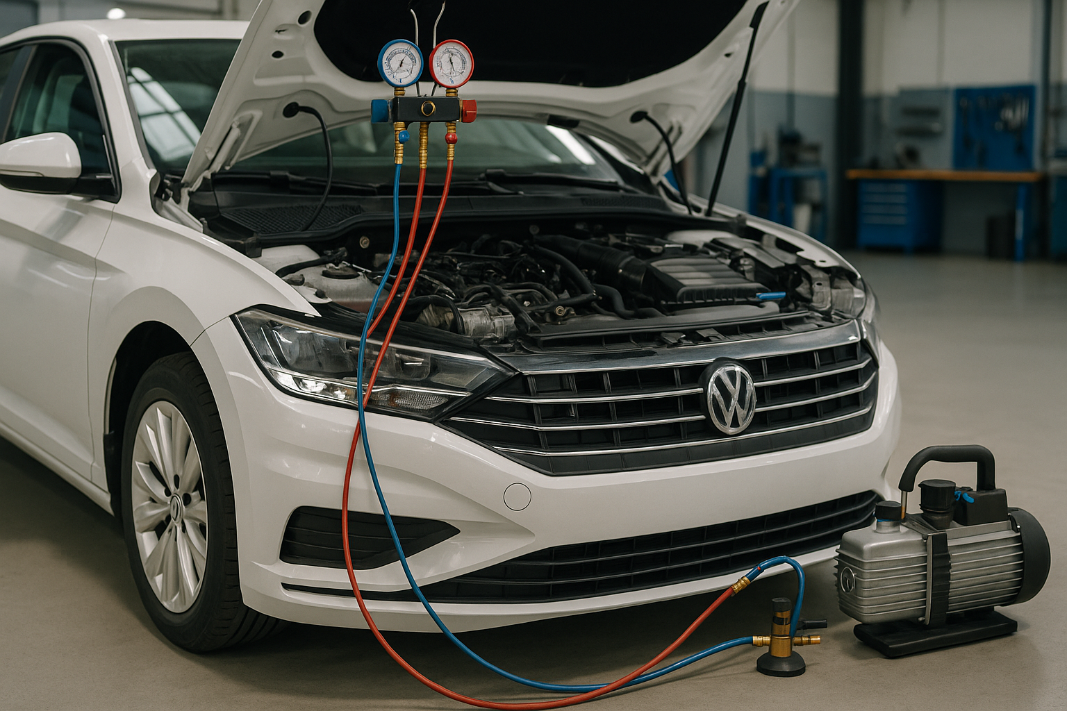 Ar condicionado automotivo Jetta não está gelando