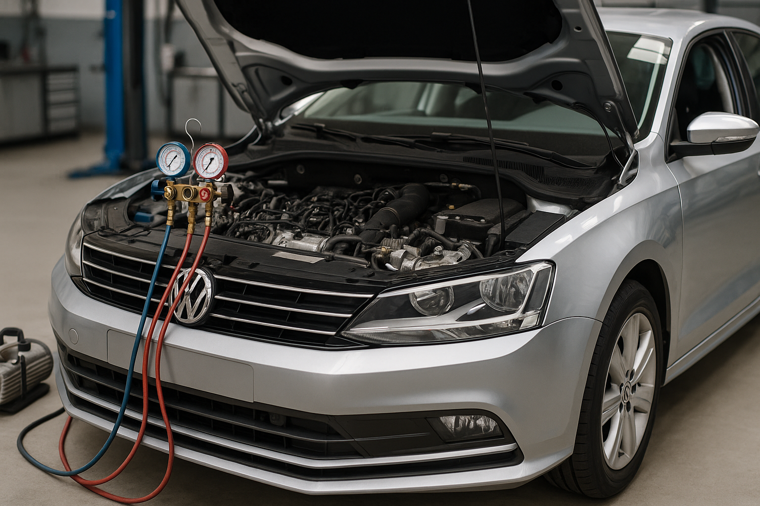 Ar condicionado automotivo Jetta não está gelando