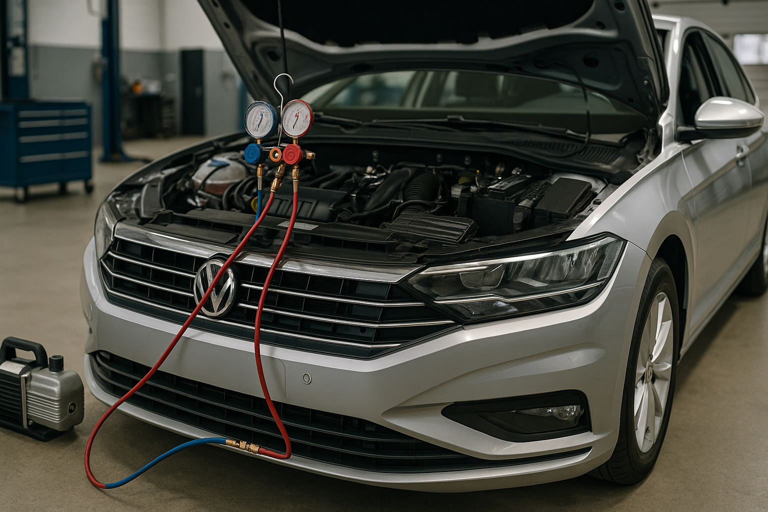 Ar condicionado automotivo Jetta não está gelando